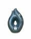 Candle urn for ashes 'Flame of Memory' grey blue - suitable for LED candle