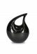 High gloss black teardrop cremation mini urn for ashes