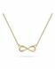 Yellow gold plated memorial necklace Infinity