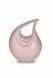 Small pink teardrop cremation urn for ashes