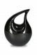 High gloss black teardrop cremation urn for ashes