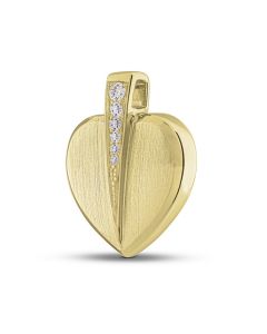 Pendant for ashes 'Heart' made of gold with diamonds