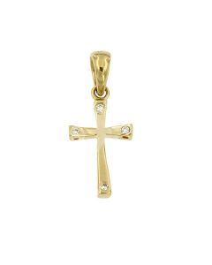 Memorial pendant 'Cross' 14 carat yellow gold