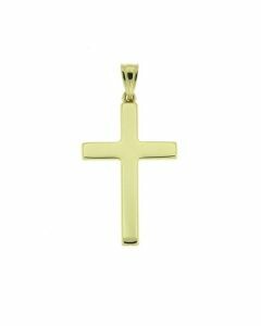 Memorial pendant 'Cross' 14 carat yellow gold