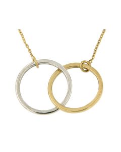 Symbol necklace 'Close bond' 14ct bicolor gold